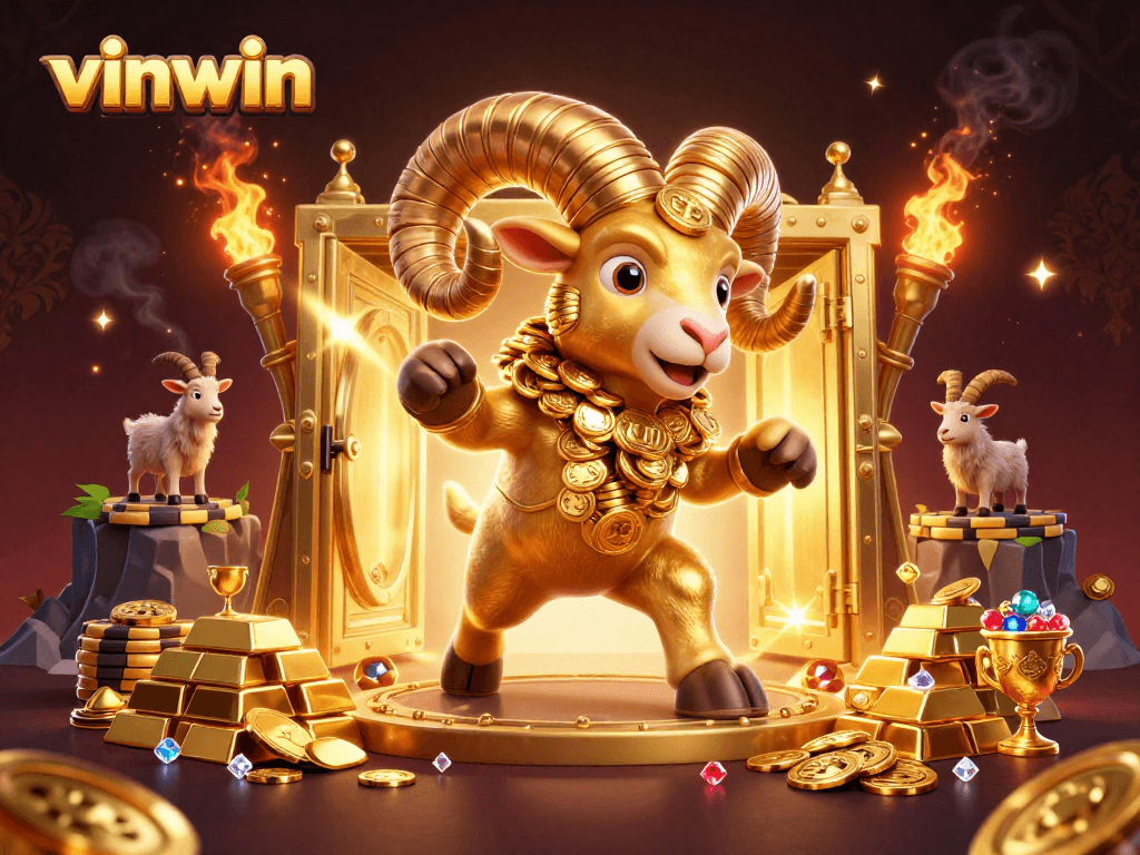 Experience thrilling gaming action with vinwin's vibrant 3D carnival atmosphere and golden rewards.