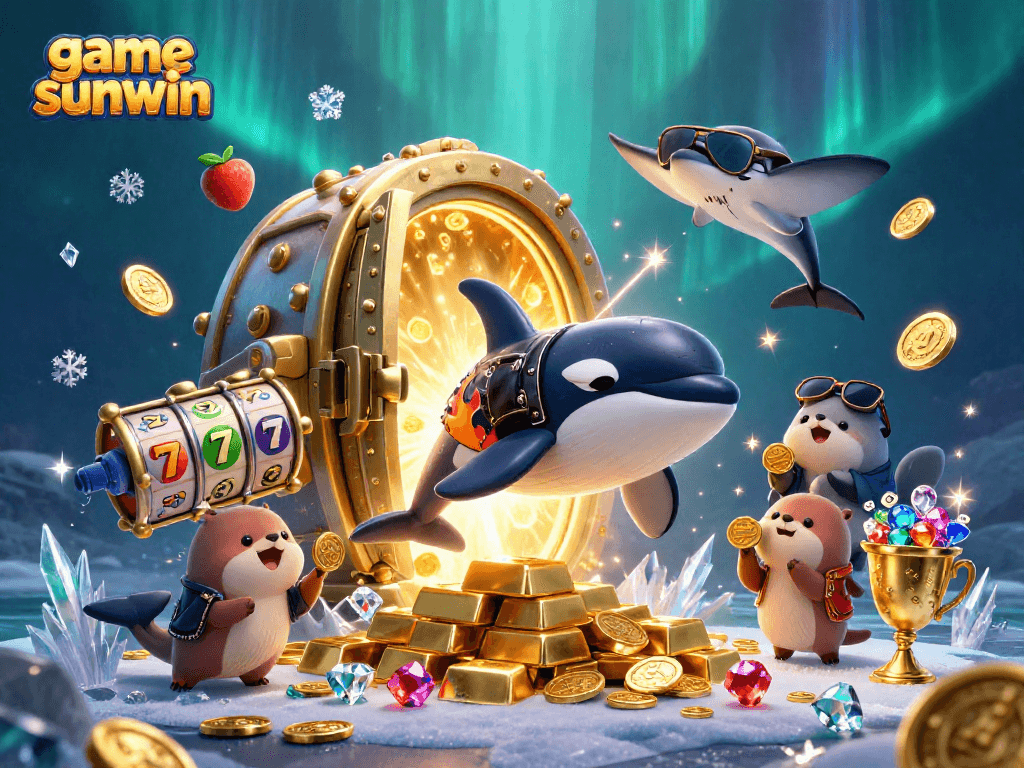 Engage in the game sunwin with a vibrant underwater depiction of sea creatures and treasure.