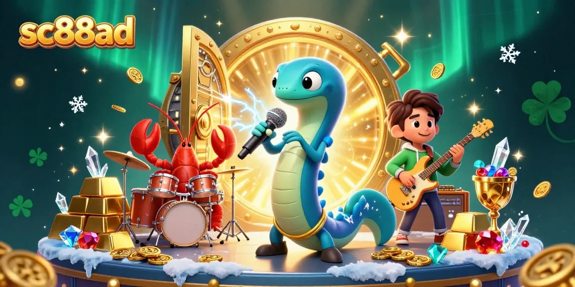 sc88ad showcases an underwater casino scene with vibrant characters and treasure-filled adventure.