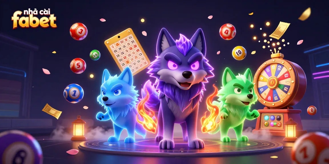 Experience thrilling gaming with nhà cái fabet, featuring vibrant lottery balls and dynamic casino elements.