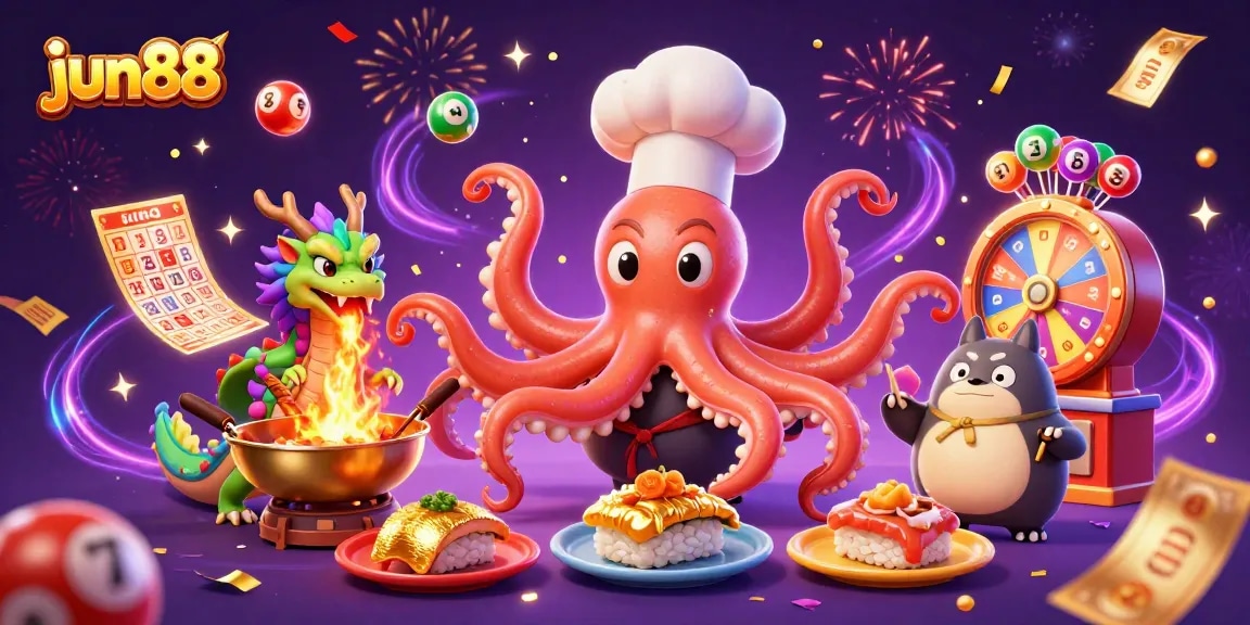 Experience exciting gaming at jun88 with vibrant characters and dynamic casino elements.