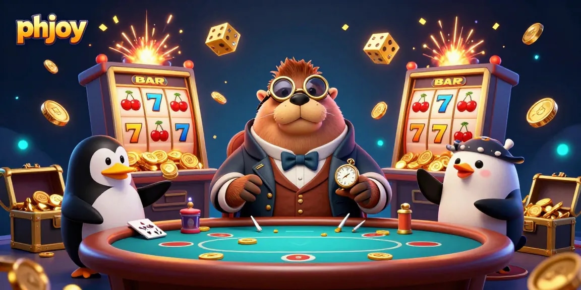 Engage with thrilling games at phjoy with an underwater casino scene featuring unique characters.