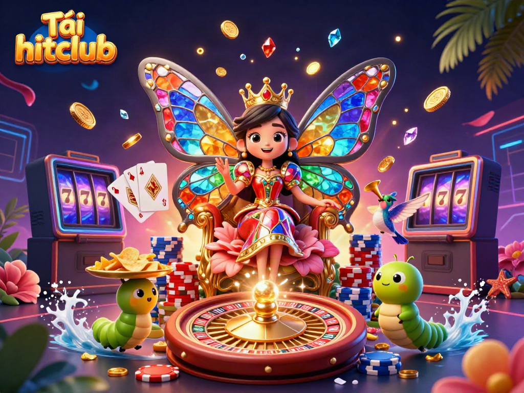 Engage with leading trends Tải hitclub in vibrant casino gaming, featuring a dazzling butterfly queen.