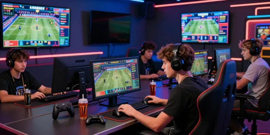 Engaging online gaming experience at https://playsv88.net/ with diverse players immersed in sports betting and live casino action.