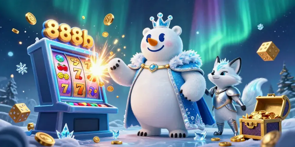 Engage in thrilling 888b slots as the ice king polar bear and snow fox unveil jackpot delights.
