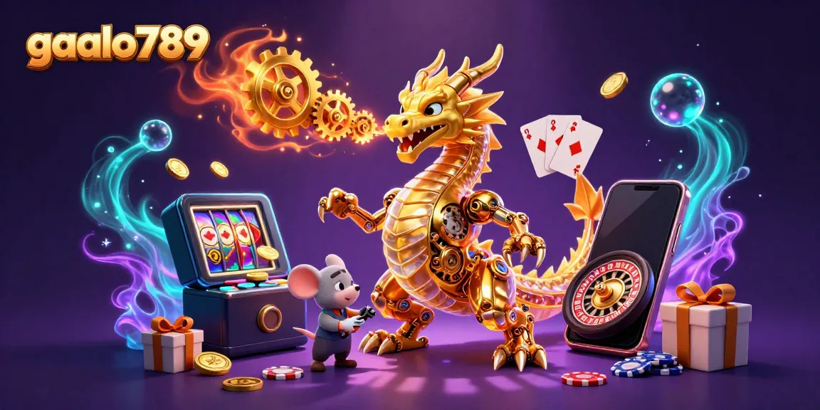 Engage in exciting gameplay with gaalo789, featuring a golden dragon and colorful slot games.