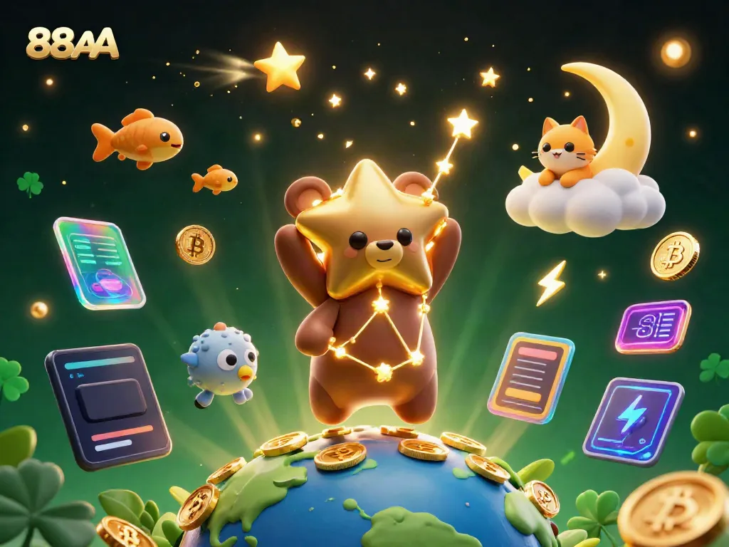 Engage in thrilling gaming experiences with 88AA's vibrant promotional illustration.
