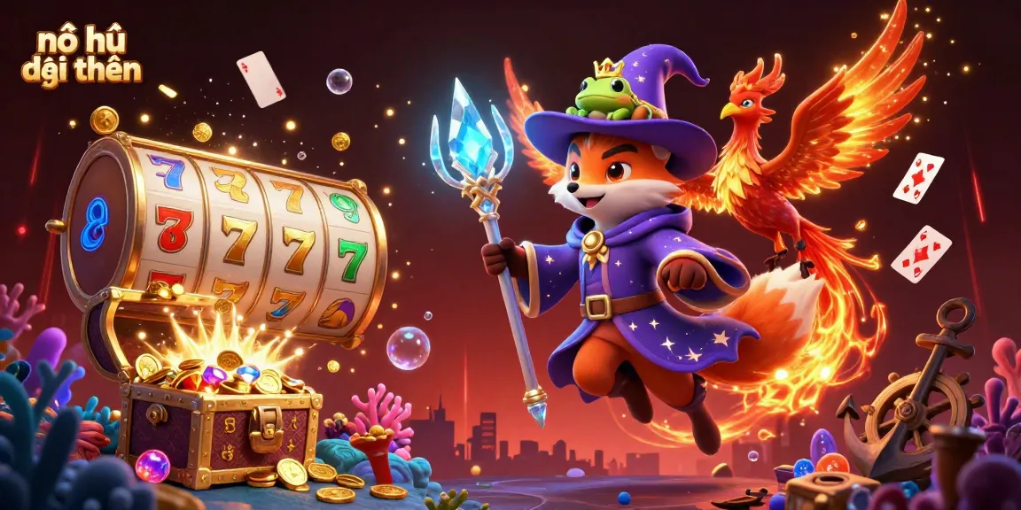 Experience captivating nổ hũ đổi thưởng action with magical characters and thrilling slot elements bursting with excitement.