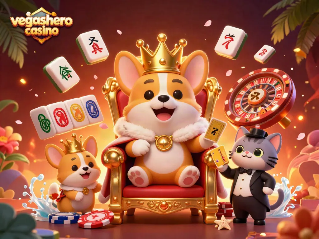 Play exciting games at vegashero casino, featuring vibrant characters and colorful gambling elements.