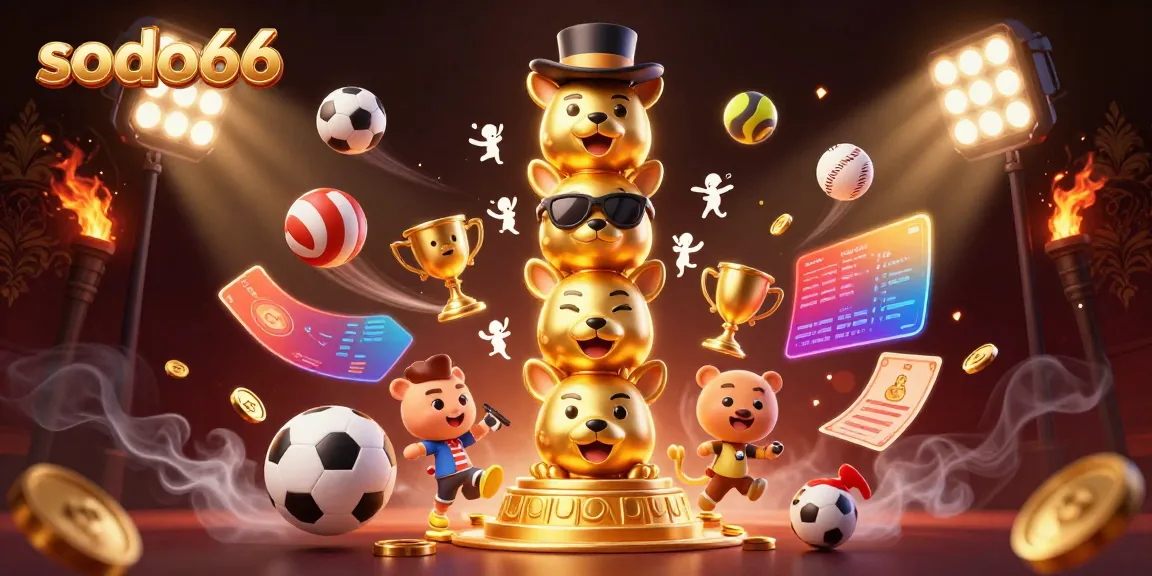 Experience exciting gameplay with sodo66, featuring a dynamic casino scene filled with sports elements.