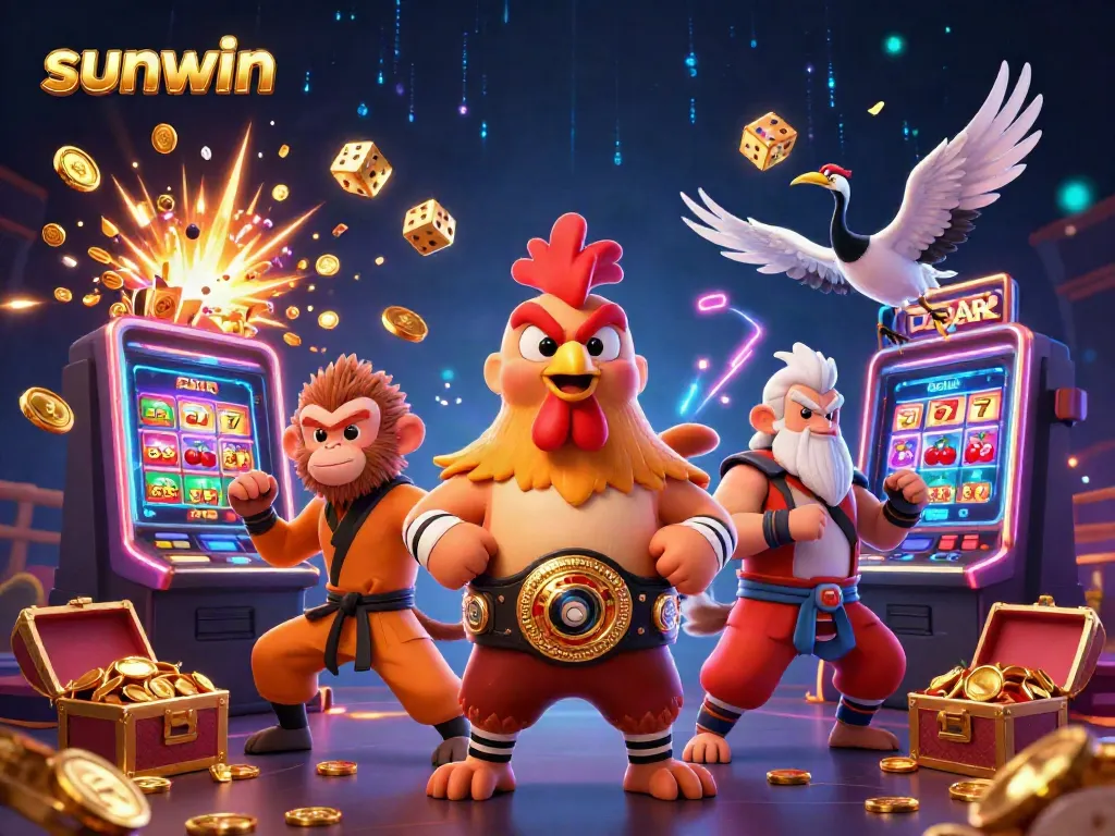 Experience sunwin thrills with vibrant casino elements and dynamic game visuals.