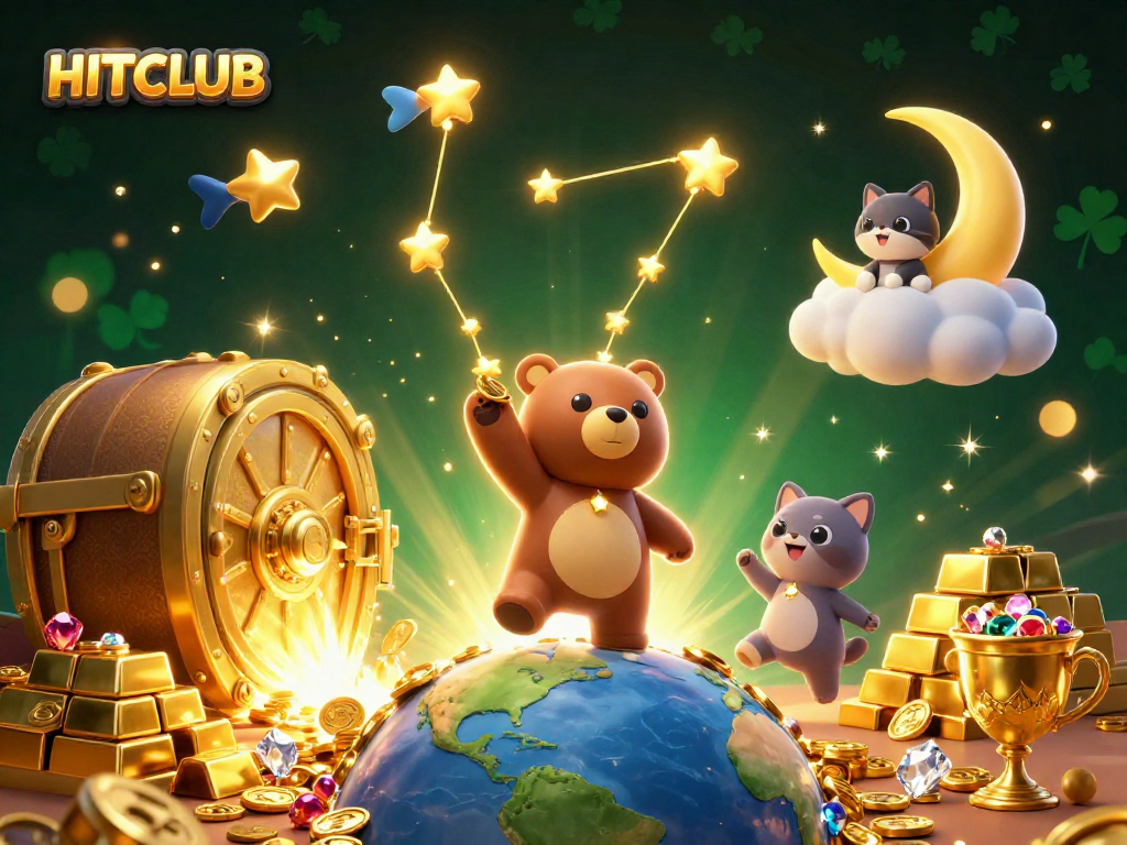 Join HITCLUB for thrilling gaming experiences with immersive casino elements in a vibrant 3D world.