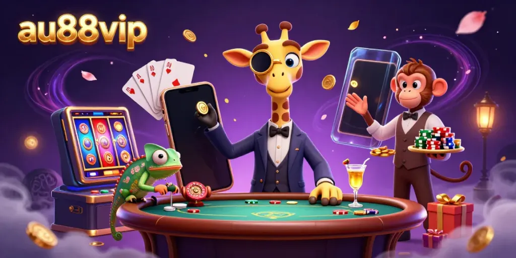 Experience vibrant entertainment at au88vip with immersive casino characters and engaging game elements.