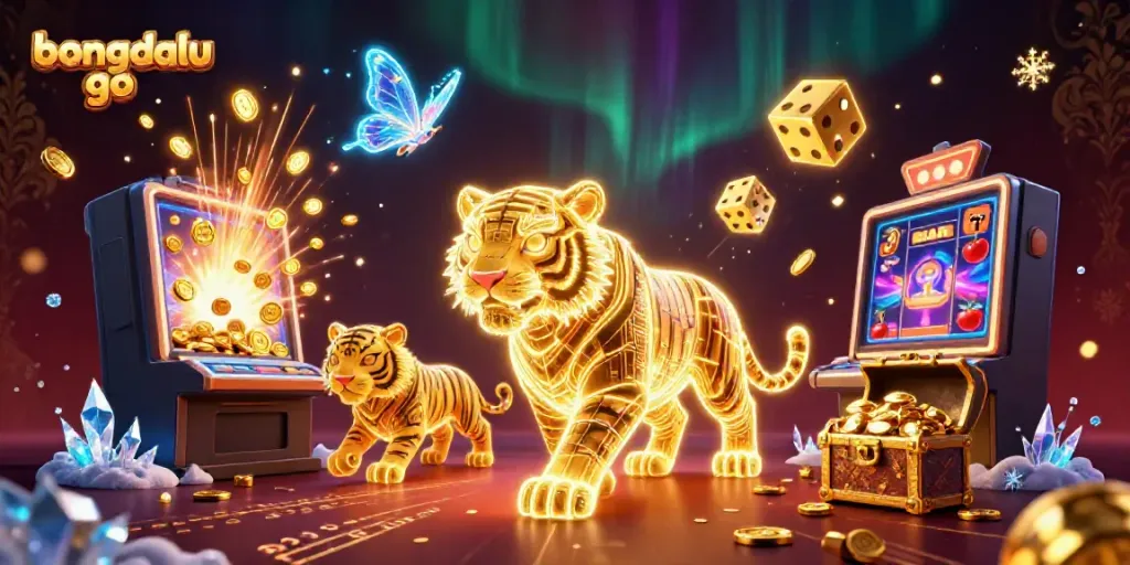 Experience the thrill of bongdalu go with a dazzling digital casino scene featuring vibrant characters and rich game elements.