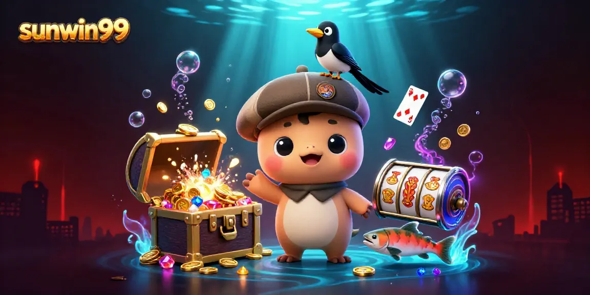 Engage with thrilling online gaming at sunwin99 featuring vibrant 3D characters and casino elements.