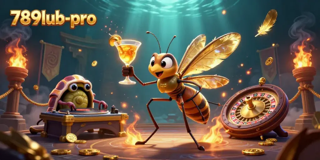 Engage in thrilling games at 789lub-pro with a vibrant casino-inspired digital art scene.
