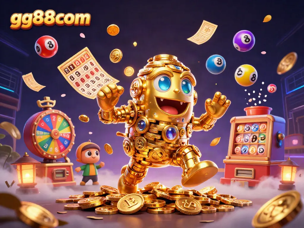 Engage with gg88com's vibrant lottery scene featuring dynamic colors and exciting game elements.