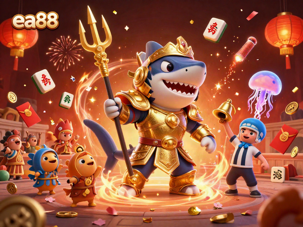 ea88 tham gia trò chơi tại sòng bạc với những biểu tượng may mắn và không khí lễ hội.