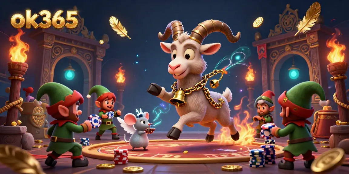 Experience excitement at ok365, featuring Krampus overseeing a lively casino heist by gremlins.