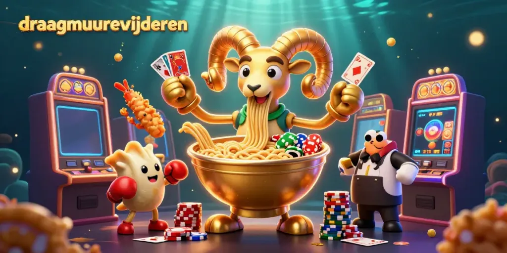 Draagmuur verwijderen en spelen met kleurrijke gokkasten in een dynamische casino-omgeving