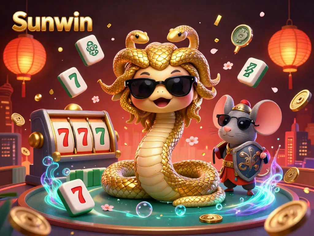 Engage with Sunwin's vibrant casino atmosphere featuring Medusa and playful gaming elements.
