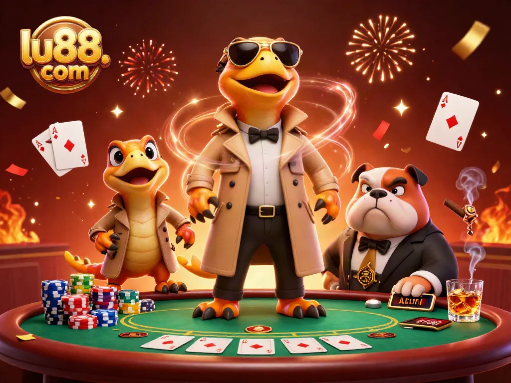 Join the excitement with lu88. com's vibrant casino action, where raptors cleverly enter a VIP lounge.