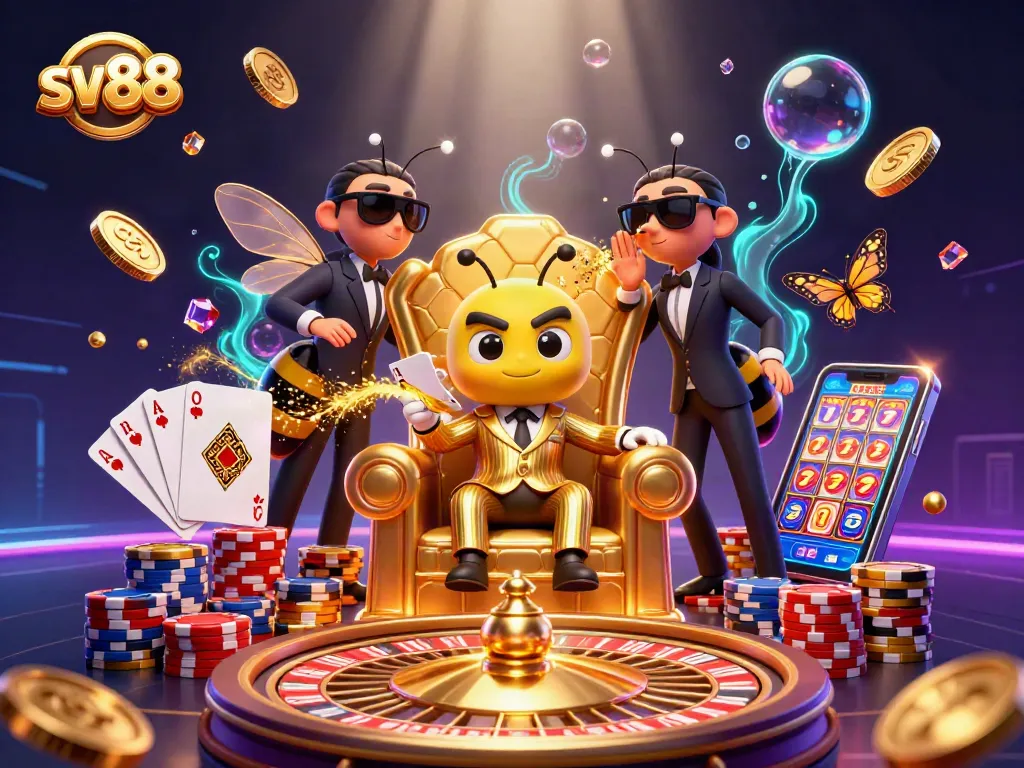sv88 showcases thrilling casino adventures with a bumblebee mob boss and dynamic gaming elements