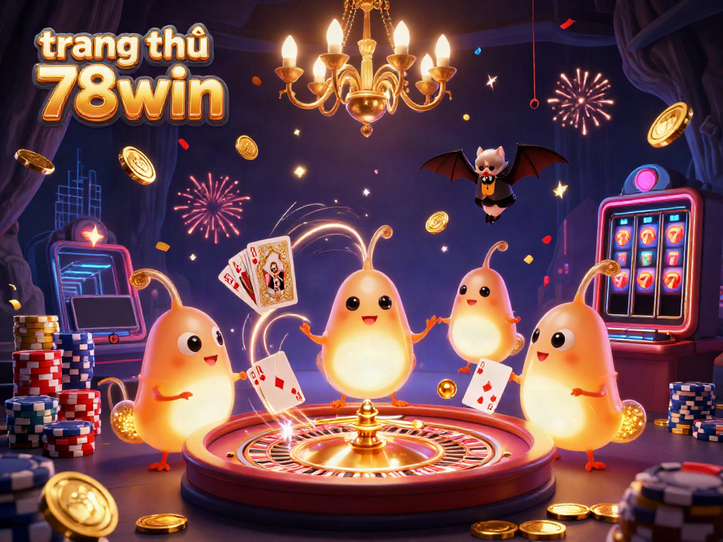 Experience the exciting trang chủ 78win in this dynamic illustration with glowworms and casino elements.