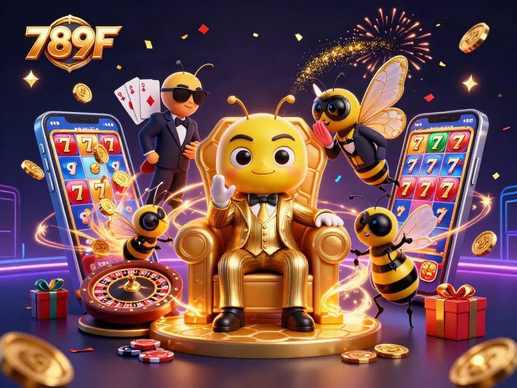 Engage with thrilling gaming at 789F, featuring an exciting bumblebee mob boss and dynamic casino elements.