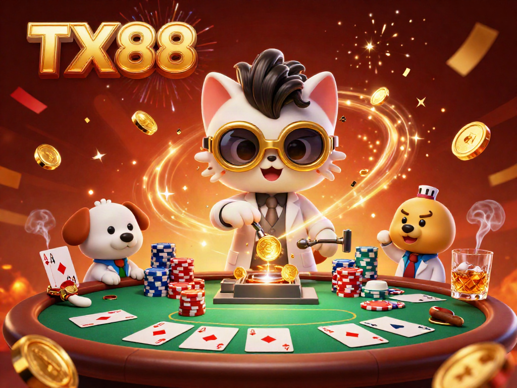 Experience thrilling gameplay at TX88 with interactive casino characters creating exciting wins!