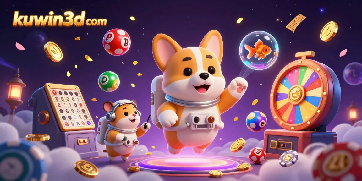 Experience the excitement of kuwin3d com in a vibrant space casino scene featuring dynamic gaming elements.