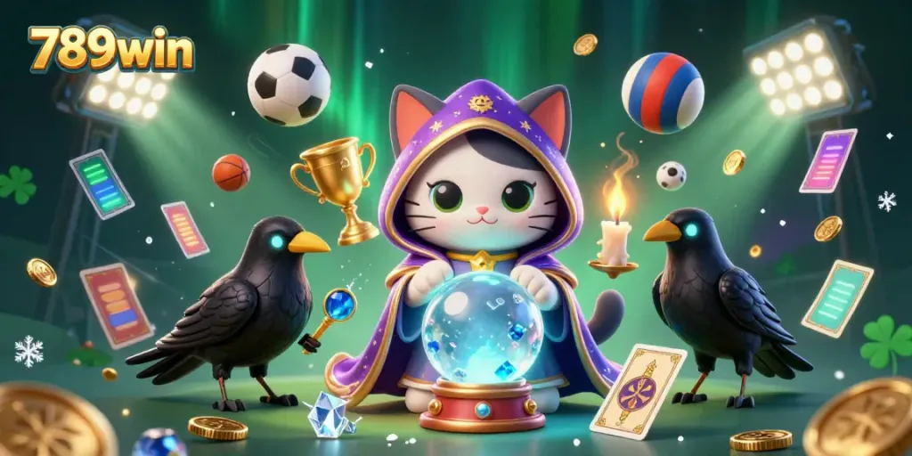 Engage in thrilling sports betting adventures with 789win featuring mystic characters in an exciting casino setting.