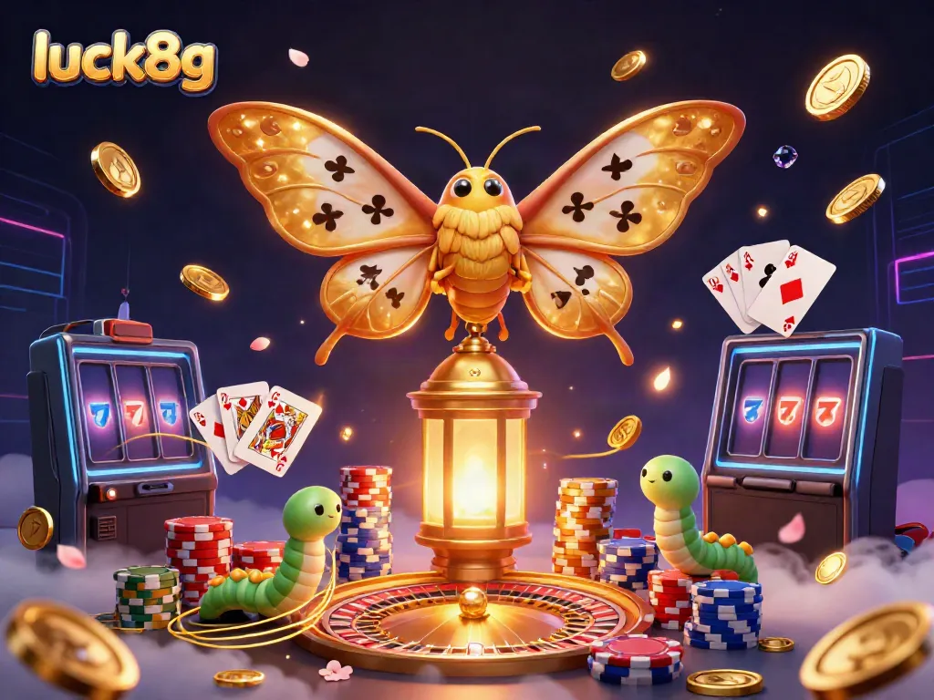 Experience excitement in gambling with luck8g, showcasing a vibrant scene filled with casino elements and themes.