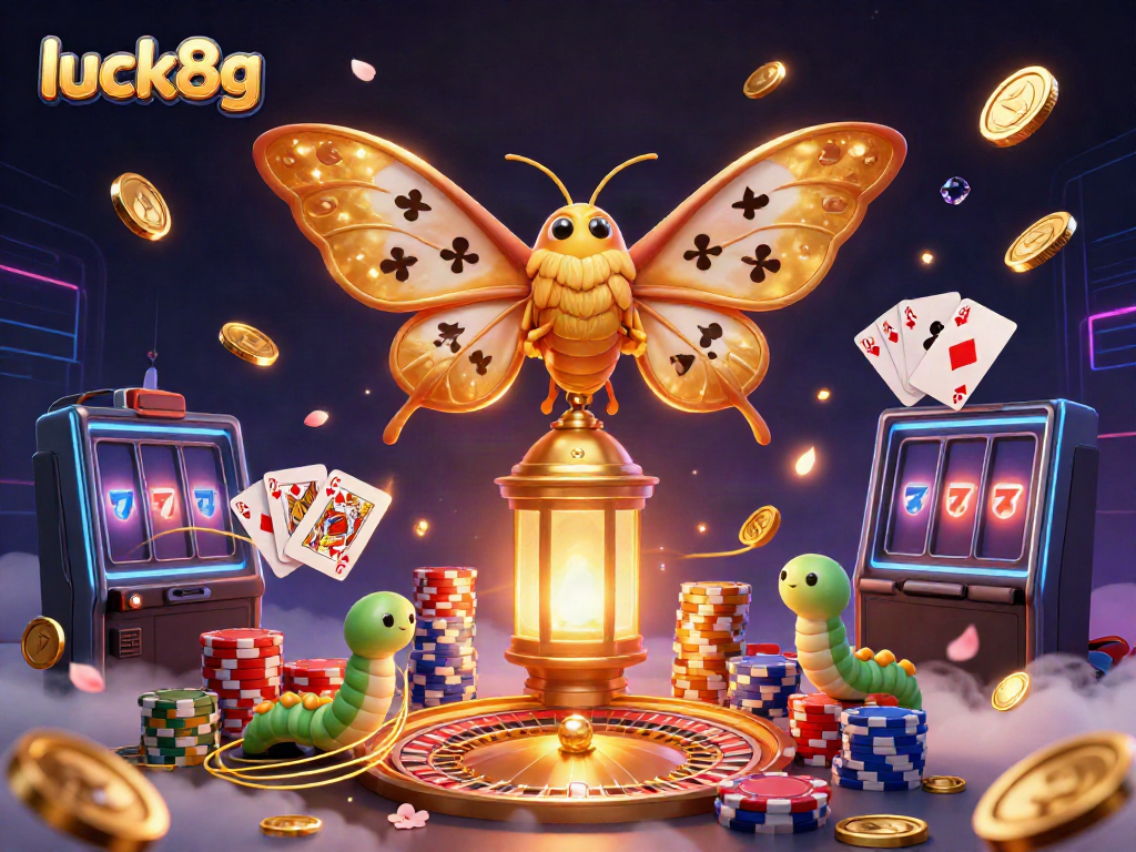 Experience excitement in gambling with luck8g, showcasing a vibrant scene filled with casino elements and themes.