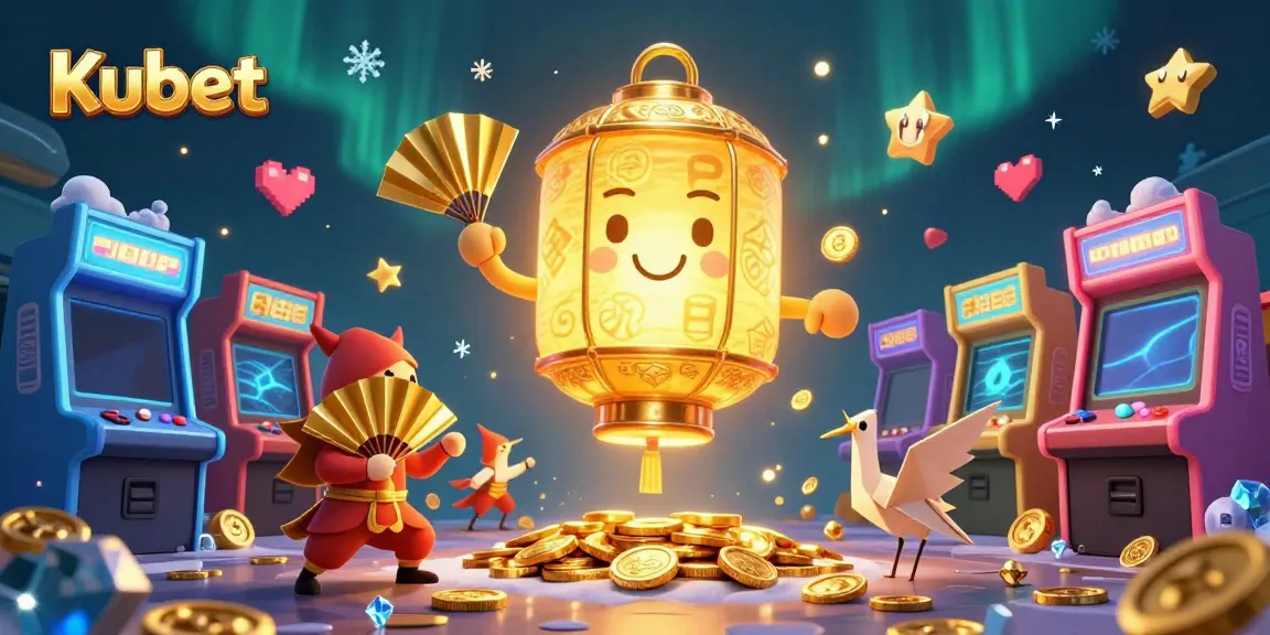Kubet brings excitement with a giant golden lantern spirit and game elements in 3D casino