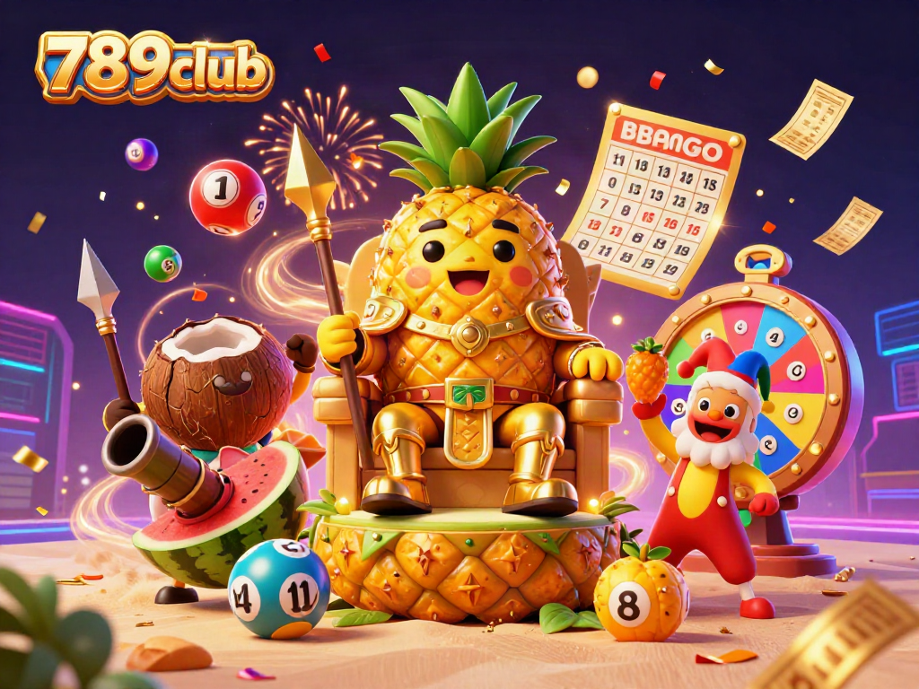 Experience the excitement of 789club with vibrant casino characters and dynamic game elements in a celebratory scene.