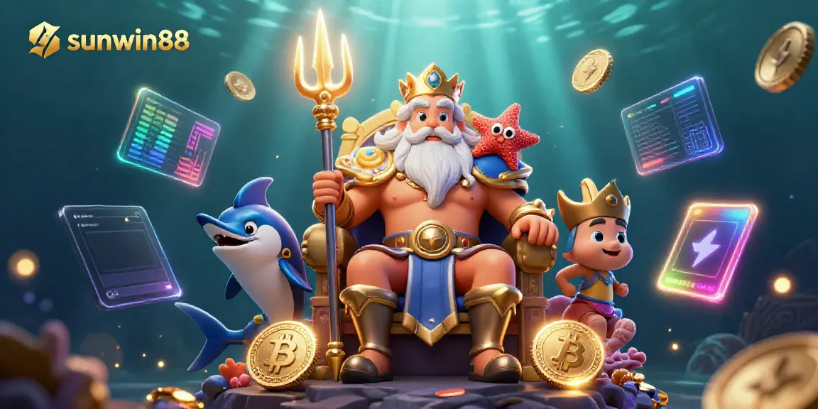 Experience thrilling adventures with sunwin88 in this vibrant 3D casino-themed illustration.