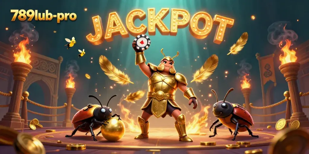 Engage with 789lub-pro: a dynamic 3D scene showcasing epic casino action and vibrant characters in heroic poses.