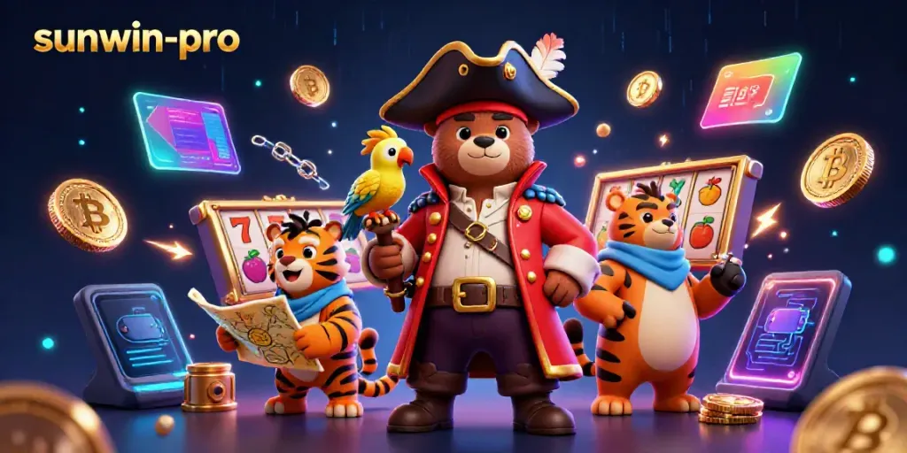 Experience the excitement of sunwin-pro with a vibrant pirate-themed gambling scene