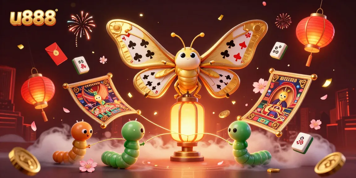 Engage with u888's vibrant casino scene featuring thrilling game symbols and dynamic characters.