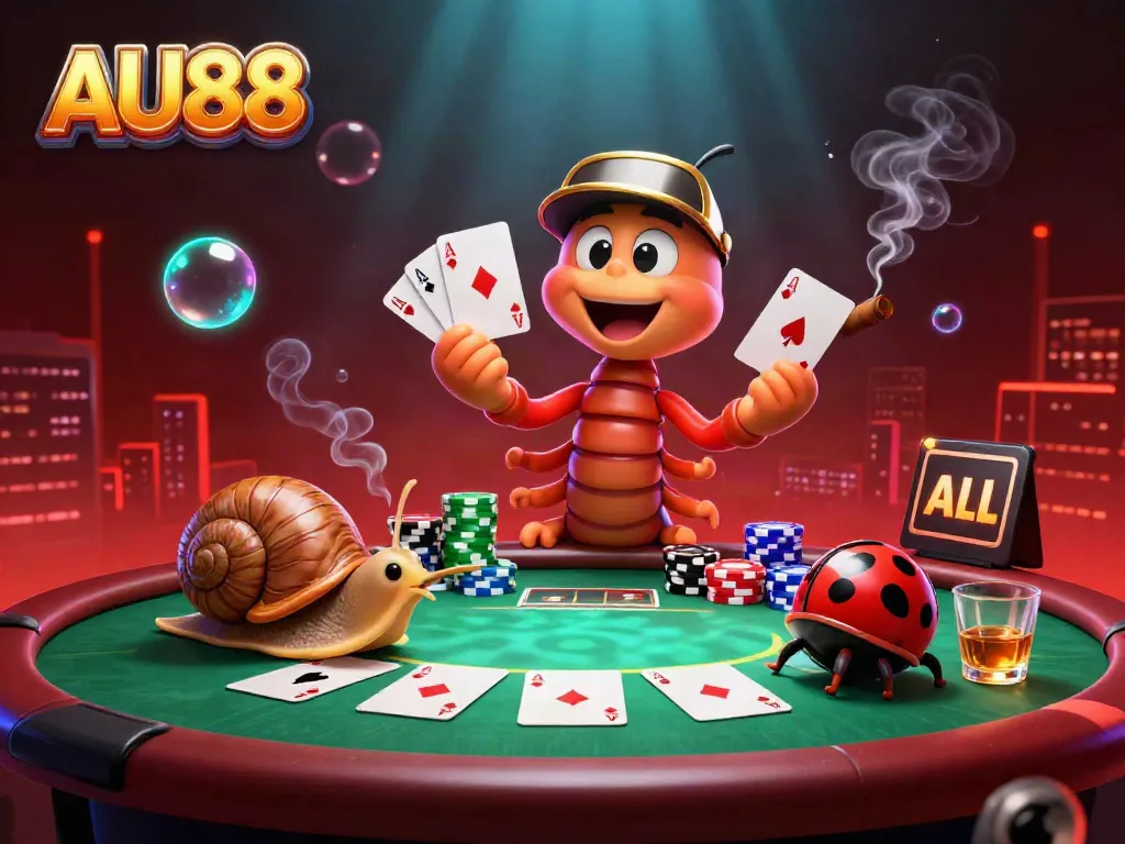 Experience thrilling gameplay at AU88 with vibrant casino characters and rich poker elements.