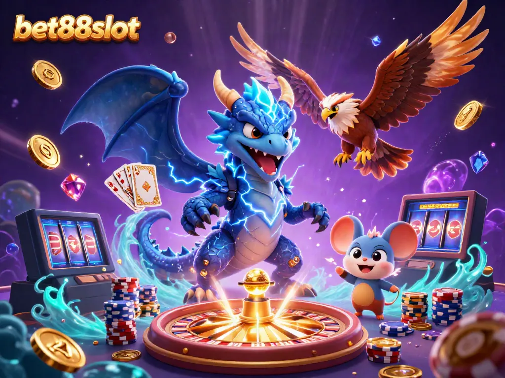 Engage with thrilling games at bet88slot featuring vibrant scenes of casino excitement.