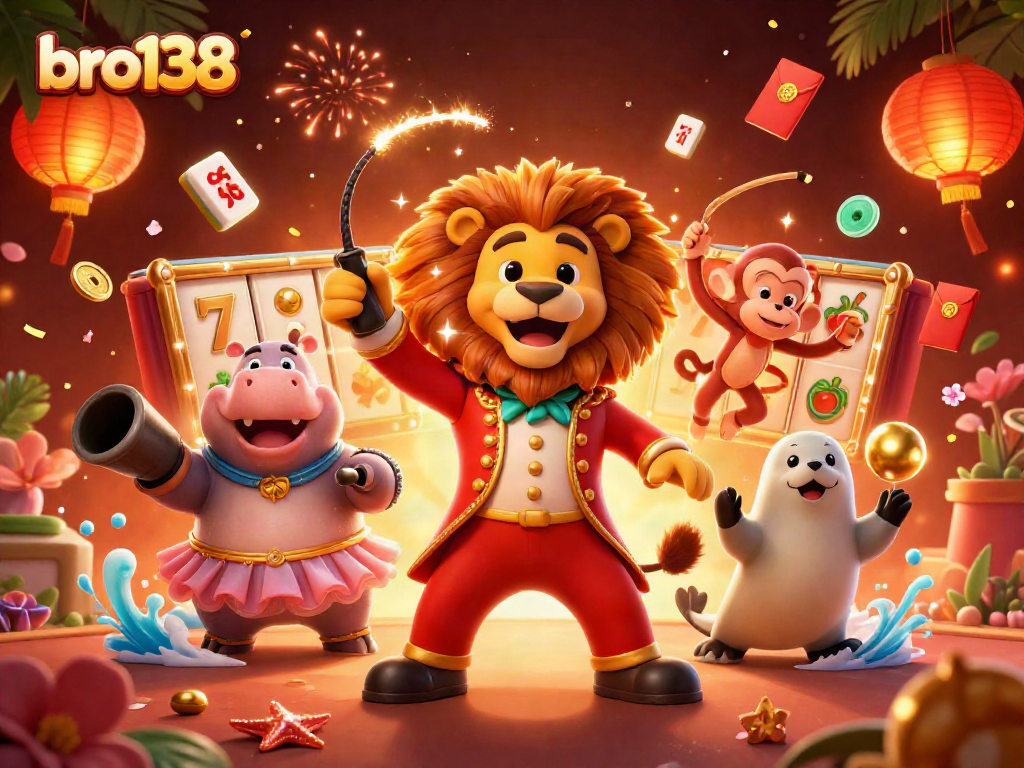 Experience the thrill of bro138 with vibrant characters and rich casino elements in an engaging digital scene.