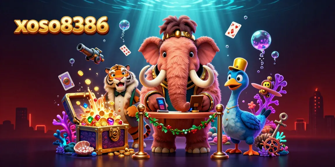 Gamble with excitement at xoso8386 with vibrant casino characters and treasures.