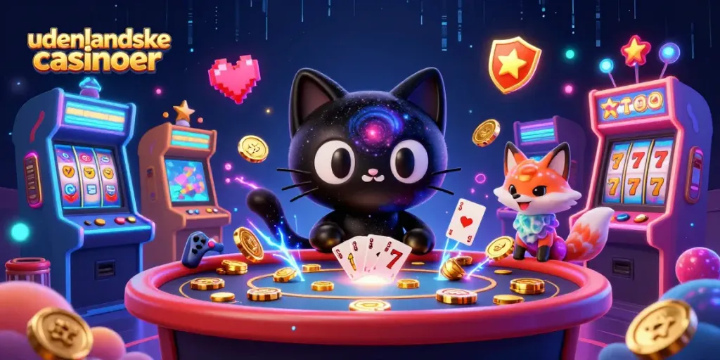 Engage in udenlandske casinoer with vibrant characters and thrilling gaming elements in a dynamic cosmic setting.