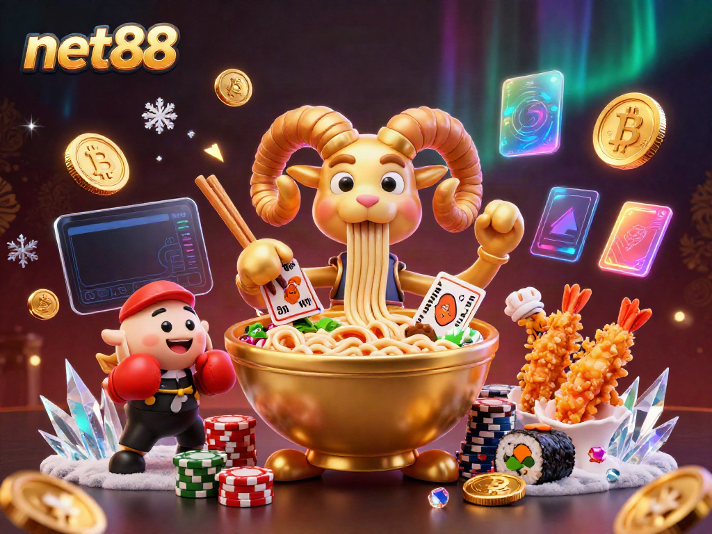 Engage with net88 through a vibrant 3D casino illustration featuring dynamic game elements.